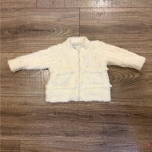 Barefoot Dreams Cream Plush Kids Puffer Jacket